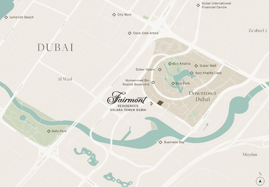 Fairmont-Residences-Solara-Tower-Location-Map